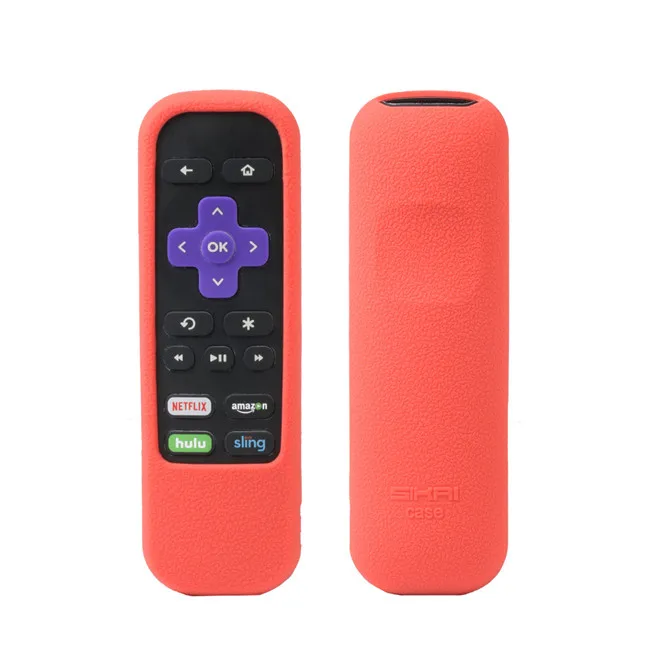 Красный Пульт дистанционного Управление Чехлы для ROKU U1 ТВ поле Enhanced Remote Управление Мягкий силиконовый чехол рукав защитная оболочка дело - Цвет: Красный
