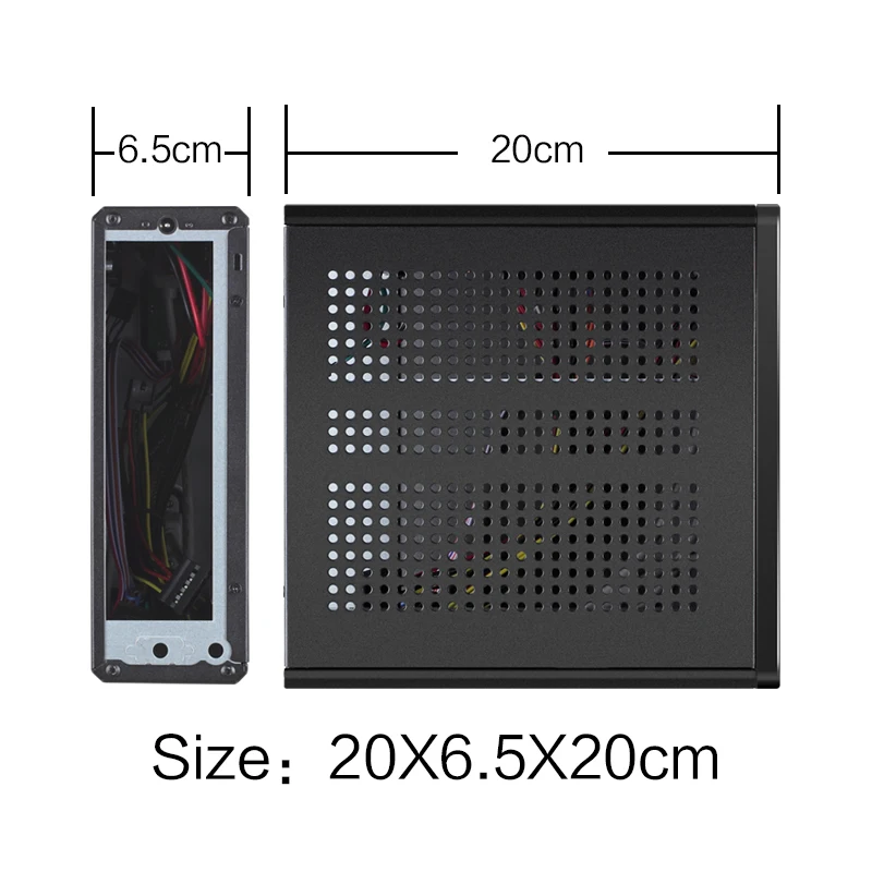 Настольный htpc чехол REALAN mini itx для компьютера без блока питания SGCC 0 8 мм черный