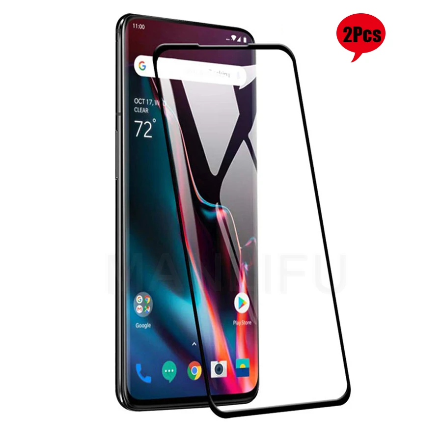 2 шт. закаленное стекло для OnePlus 7 Pro Защитное экрана полное покрытие 6T 5T 3T 6 5 3