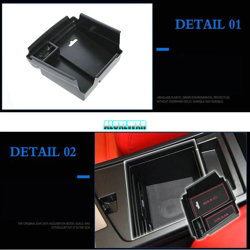 

Car-styling Armrest Boxes The Central Content Box Store Content Box fit for Alfa Romeo Giulia 2017 2018 Car Accessories