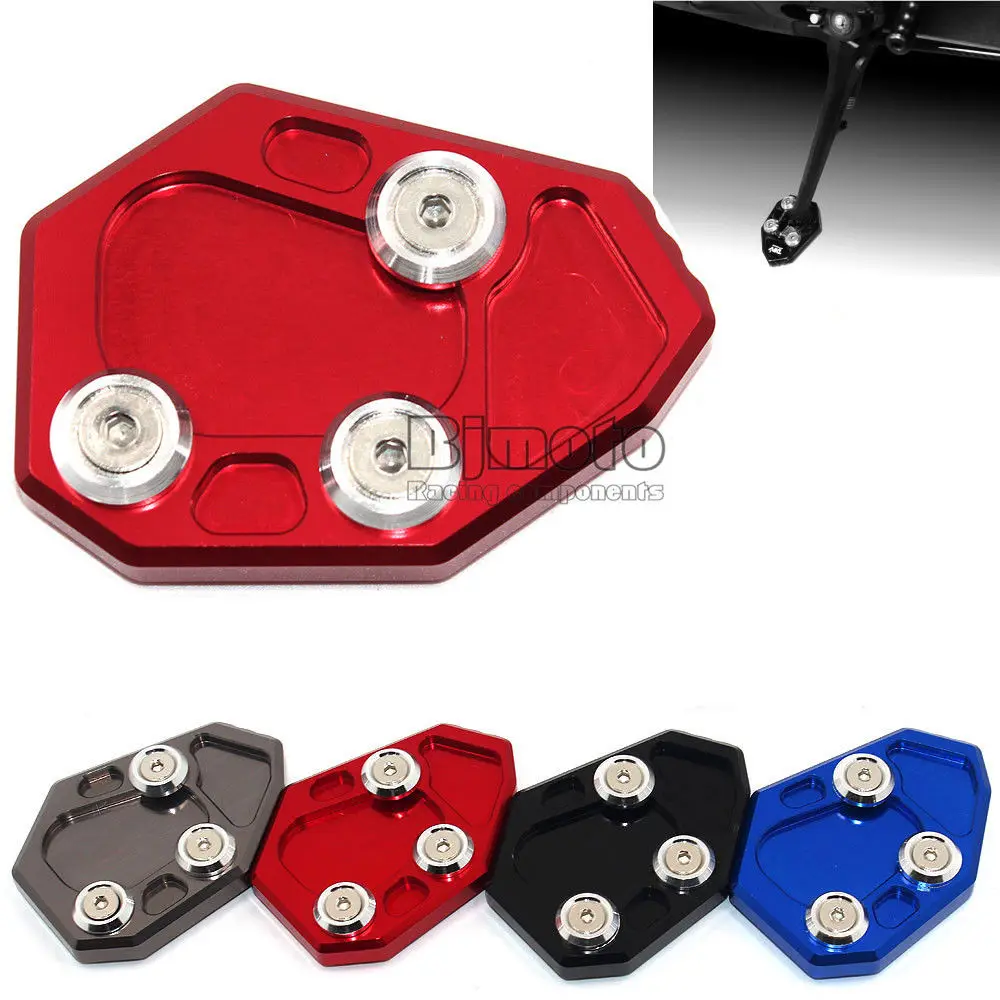 

BJGLOBAL CNC Aluminum Motorcycle Kickstand Side Stand Enlarger Foot Pad Plates Extension For BMW S1000RR 2010-2014