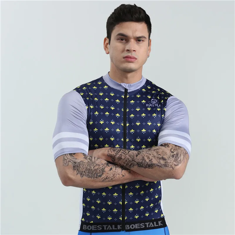 

BOESTALK cycling clothing summer short sleeve men bicycle jersey maillot ciclismo hombre Triathlon high quality cycling jersey