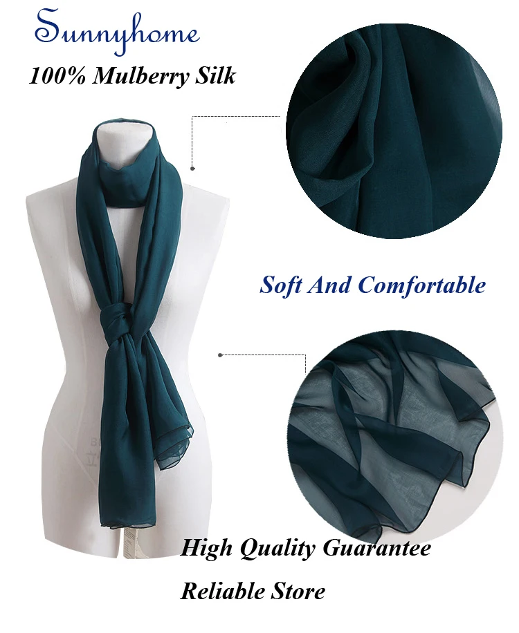 Womens scarfs fashionable 2016 100% silk pashmina fashion europe dark Ultra green long summer euro style women foulard hijab |
