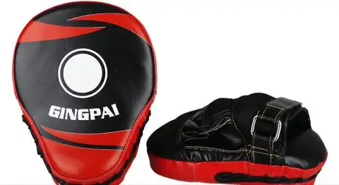 1 pair red Боксерские мишени супер ММА пуансон фокус Санда тренировочные перчатки Каратэ Муай Тай пусковая площадка женщина/мужчина дуговая мишень - Цвет: 1 pair red