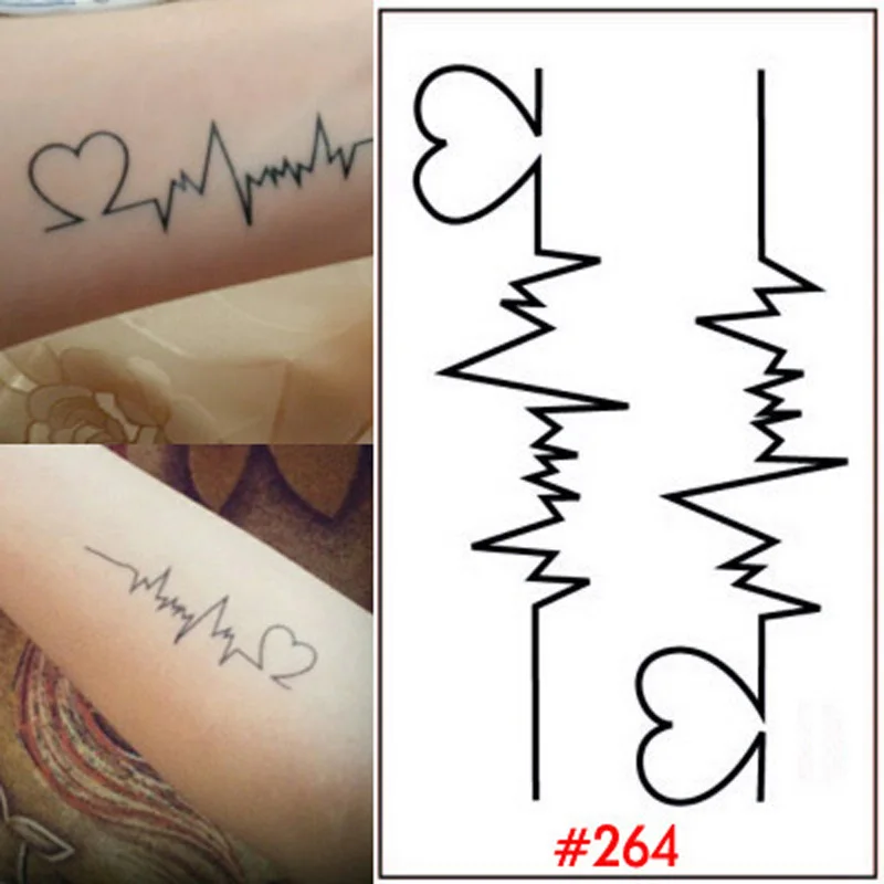 В форме сердца дизайн наклейки татуировки женщин временные поддельные для тату