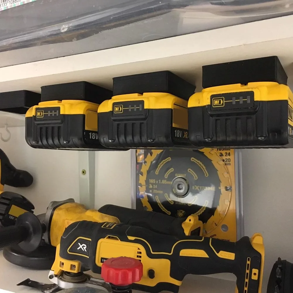 Черный 5 шт. батареи крепления для DeWalt XR 18 в полка для хранения стойки держатель Слоты вешалка идеально подходит для полок в мастерских