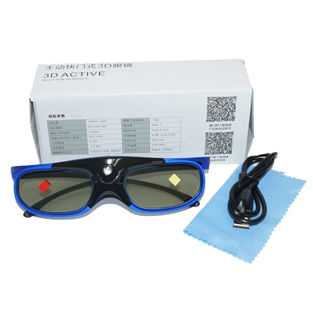 Активный затвор 3D очки DLPLink проектор 3D проектор перезаряжаемый ЖК 3D очки Прямая