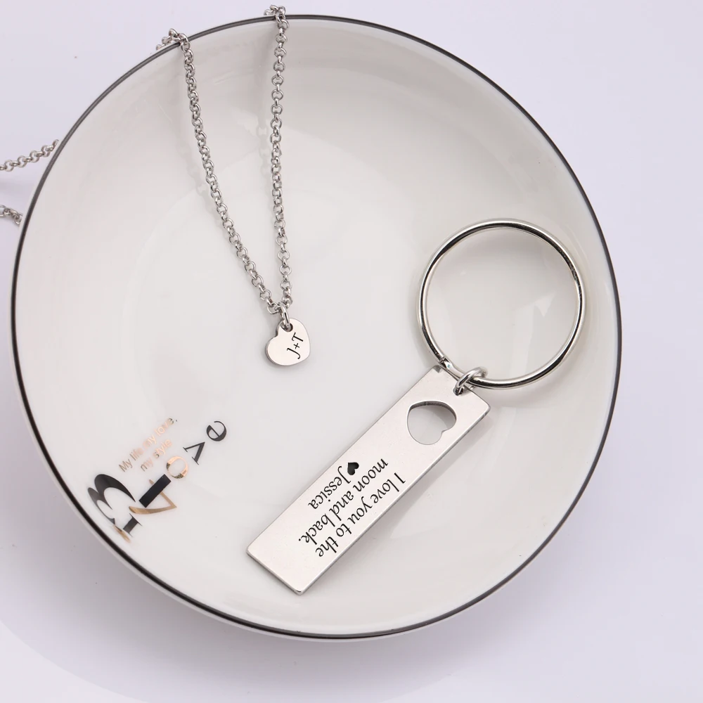 Шикарное 1 Набор именное ожерелье ювелирные изделия брелки Выгравированные