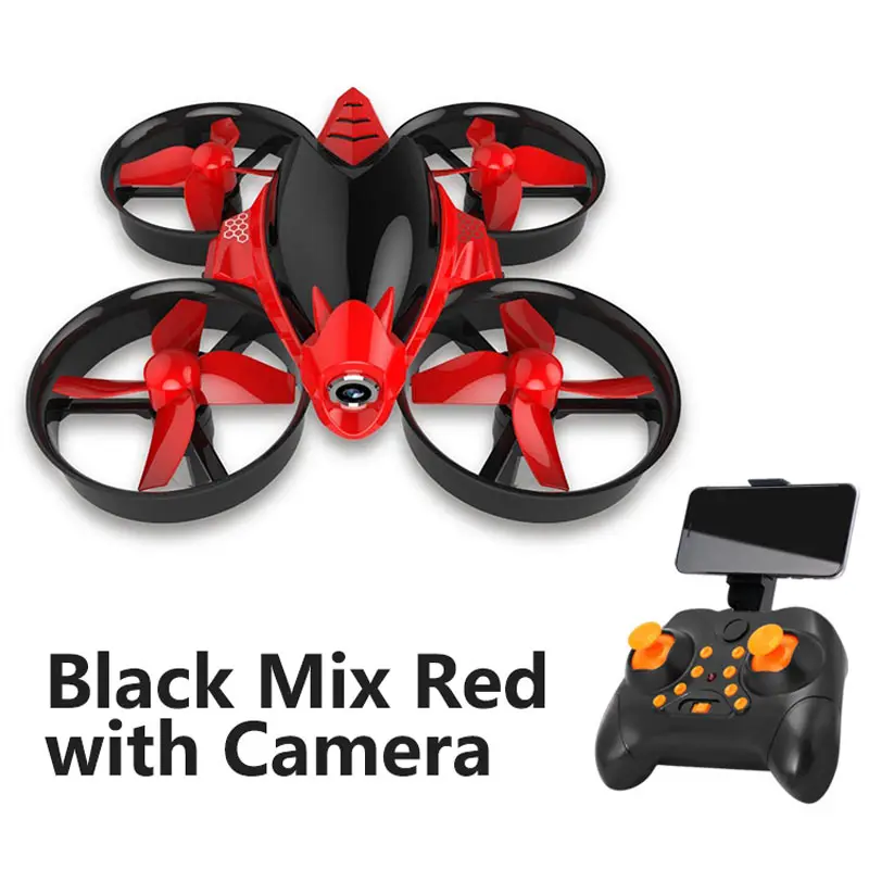 BlackRed with Camera Ocday пульт дистанционного управления RC Дроны с Камера беспроводной ХД мини-Квадрокоптер Дрон 2,4G 6-осевой гироскоп микро для гоночного дрона радиоуправляемого вертолета лучшая игрушка для мальчиков - Цвет: BlackRed with Camera