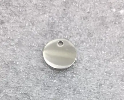 Steel MYLONGINGCHARM 50 шт 10 мм зеркальные отполированные стальные амулеты, бирки с логотипом на заказ, гравируемые круглые бирки для ожерелья, медаль с логотипом на заказ - Окраска металла: Steel