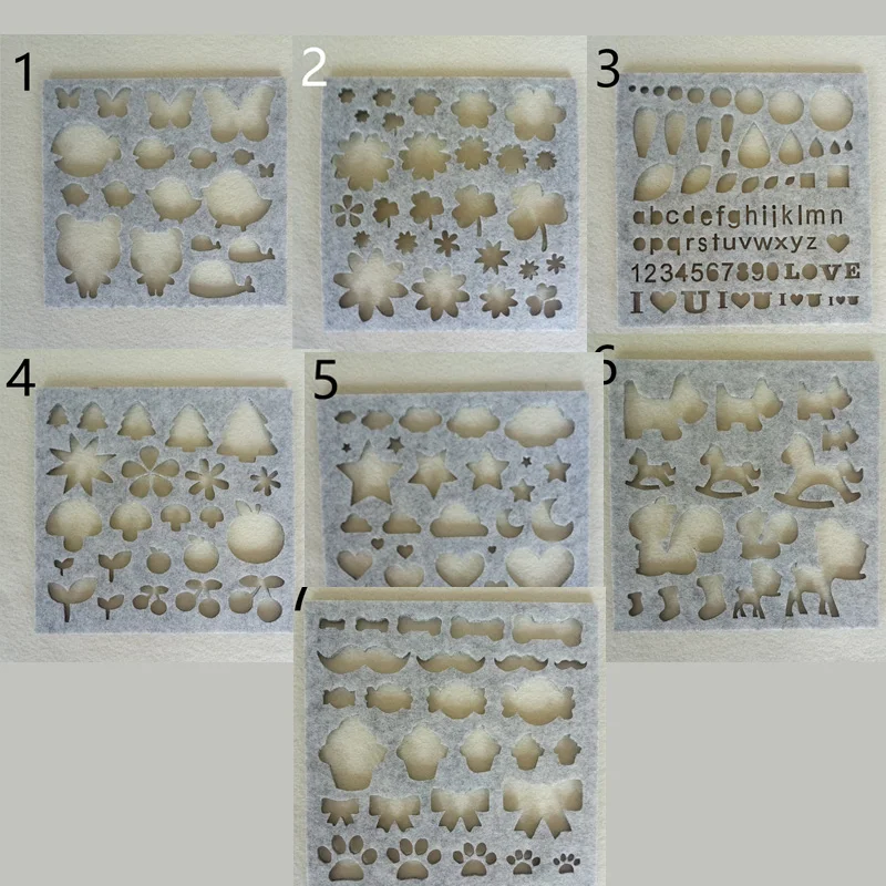 7pcs Ремесло Швейные аксессуары Шерсть Войлок формы 7 шт. DIY посылка ручной работы игла для шерсти валяния DIY Аппликация формы - Цвет: 7pcs