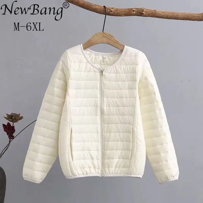 NewBang 5XL 6XL размера плюс легкое хлопковое пальто женское зимнее теплое без