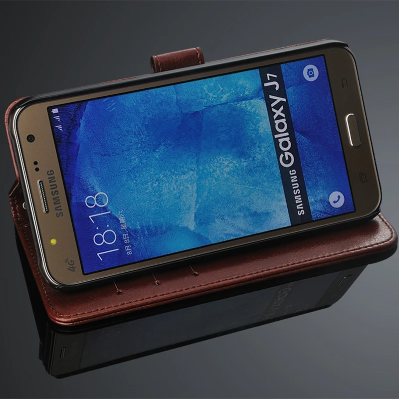 Чехол с держателем для карт Samsung Galaxy J7 Neo NXT Core J701F J701M чехол из искусственной кожи