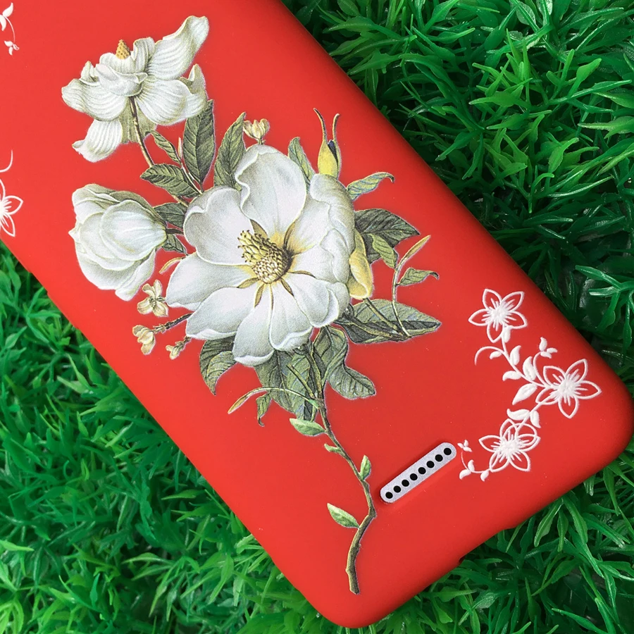 Xiaomi Redmi 6A чехол на 5 45 дюймов милый 3D Рельефный цветочный узор силиконовый