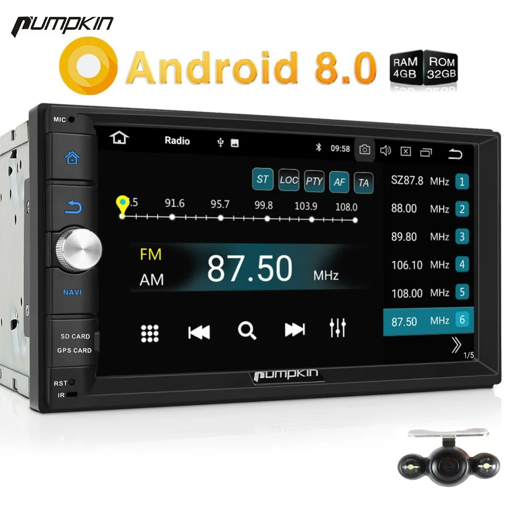 Тыква 4 Гб ОЗУ 32 ПЗУ 2 Din7 &quotAndroid 8 0 универсальный автомобильный Радио без DVD плеер gps