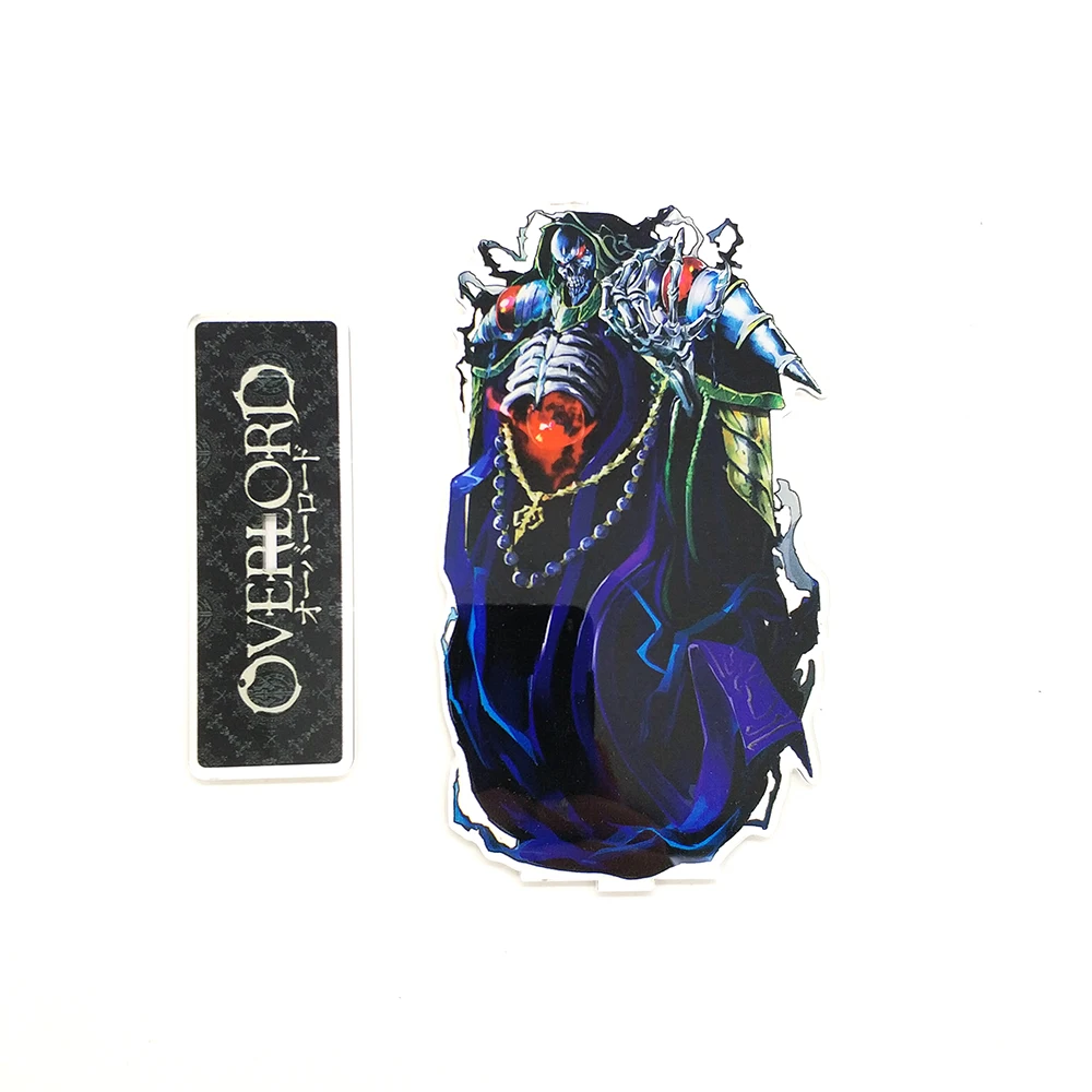 Overlord слитка Ainz Ooal Платье Фигурка на акриловой подставке Модель Двойной боковая