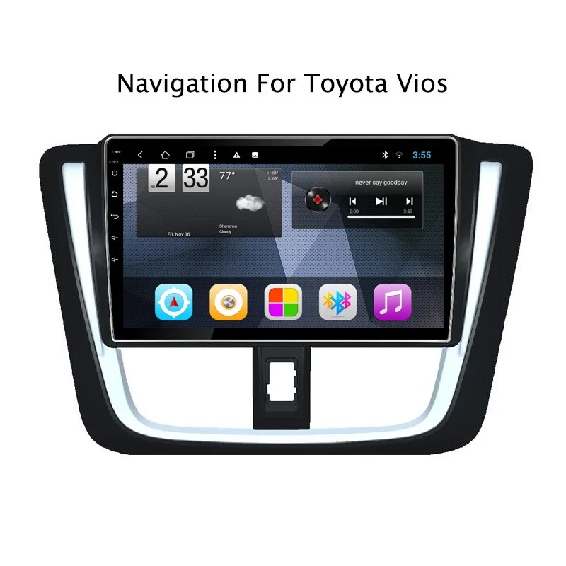 Ectwodvd Восьмиядерный Android 8 1 автомобильный DVD для Toyota Vios 2016 2017 с gps навигацией