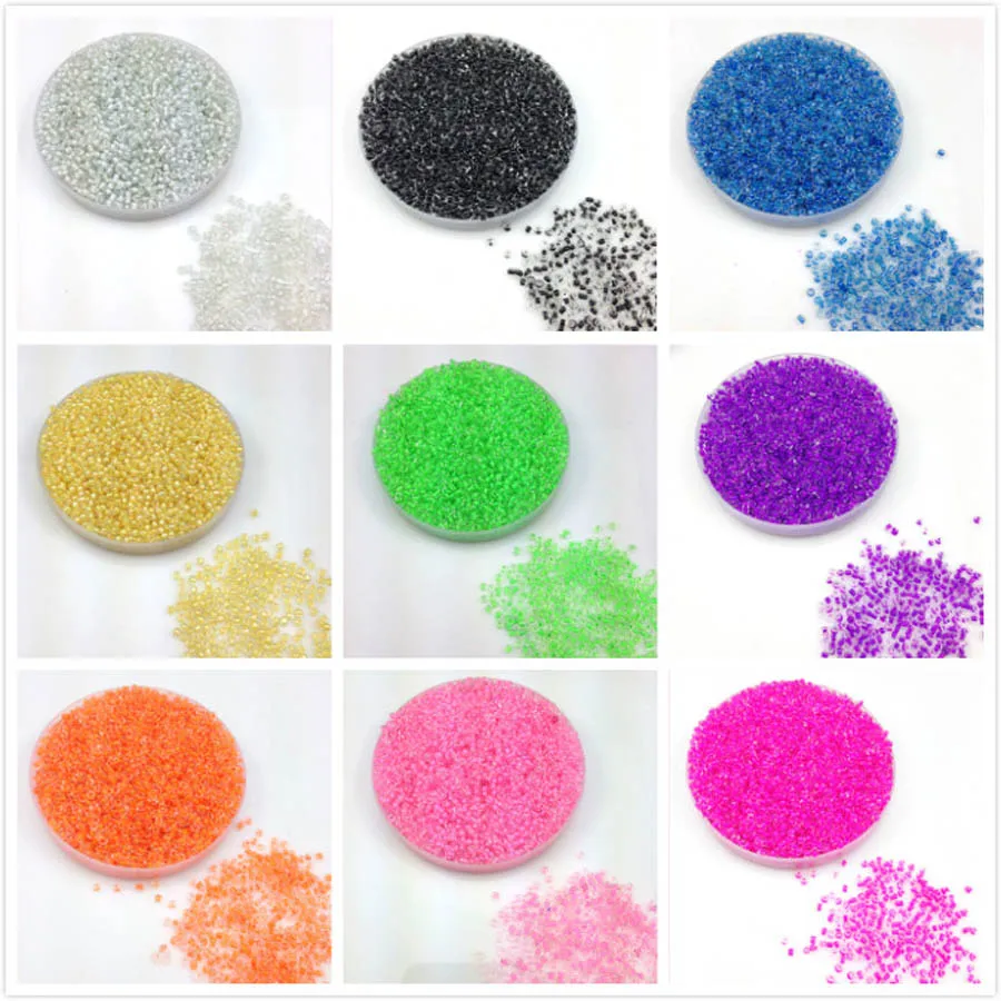 

Lot 16g 1000pcs 2mm Colorful Round Garment Beads Loose Spacer Beads Cezch Glass Seed Beads Handmade Jewelry DIY Making Bead DX2M