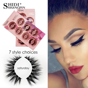 Пушистые накладные ресницы, 7 пар, 1 коробка, норковые ресницы, искусственные ресницы для макияжа, искусственные ресницы, искусственные ресницы