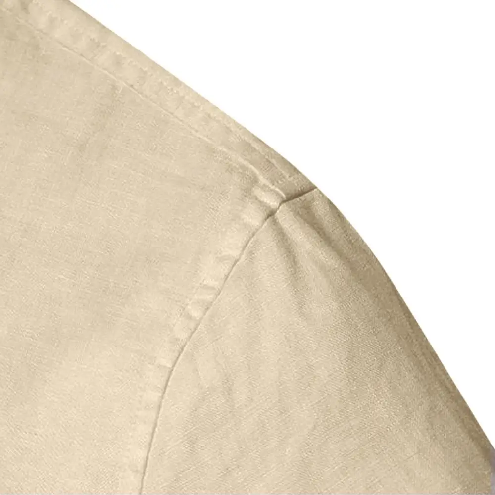 Летние модные мужские топы мешковатые хлопковые льняные однотонные ретро