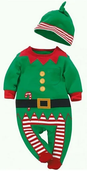 Новинка 2015 года Рождественский детский комбинезон костюм детская одежда для