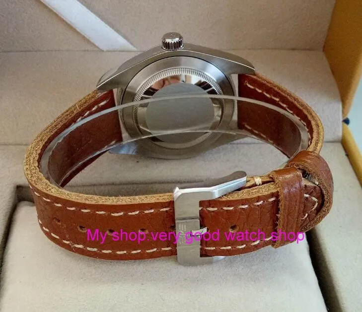 Мужские часы Parnis с сапфирами и стеклом автоматические 21 драгоценностью 40 мм 2017