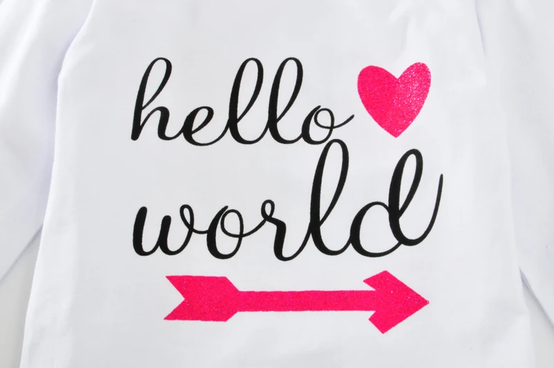 Комплект одежды для маленьких девочек из 3 предметов комбинезон с надписью со