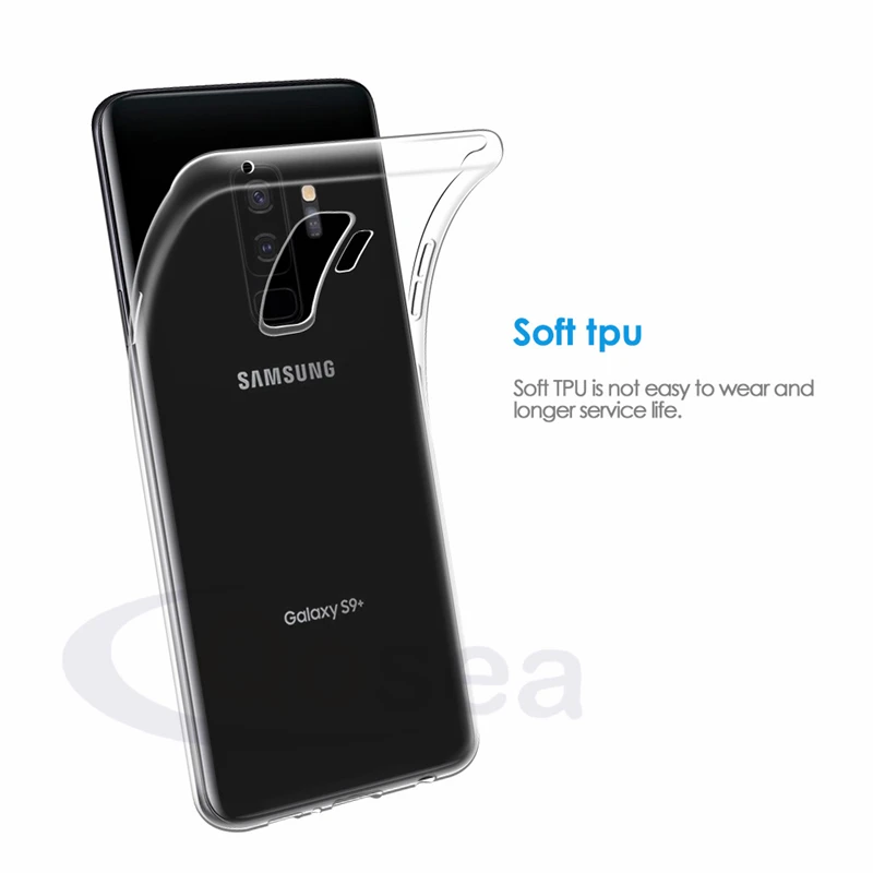 Qosea For Samsung Galaxy S9 Case Transparent Ultra-thin Slim Silicone Anti-knock Soft TPU Plus Protective Cover |