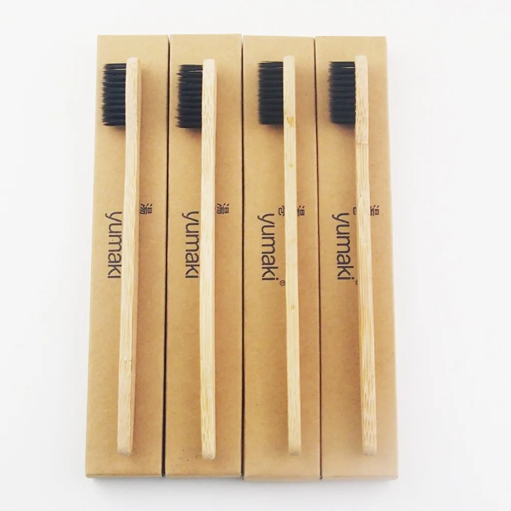 8 шт. мягкие бамбуковые зубные щётки с деревянной ручкой | Красота и здоровье