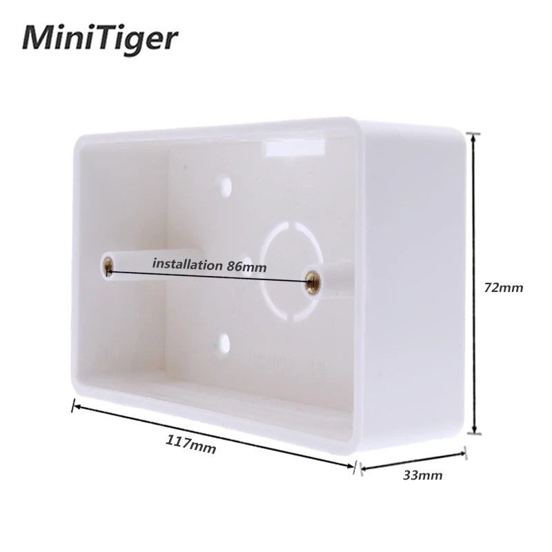 Внешний монтажный ящик Minitiger 117 мм * 72 33 для сенсорного выключателя 118*72 и разъема USB