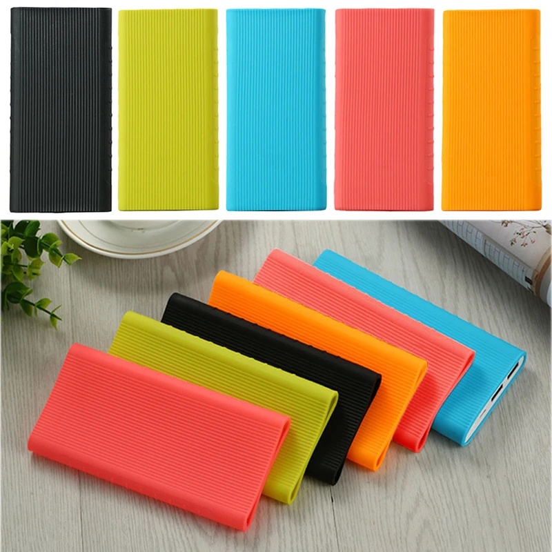 Soft Silicone Protective Skin Wrap Case Cover Shell for New Xiaomi Mi Power Bank 2 10000mAh Dual USB Port p3 | Электроника