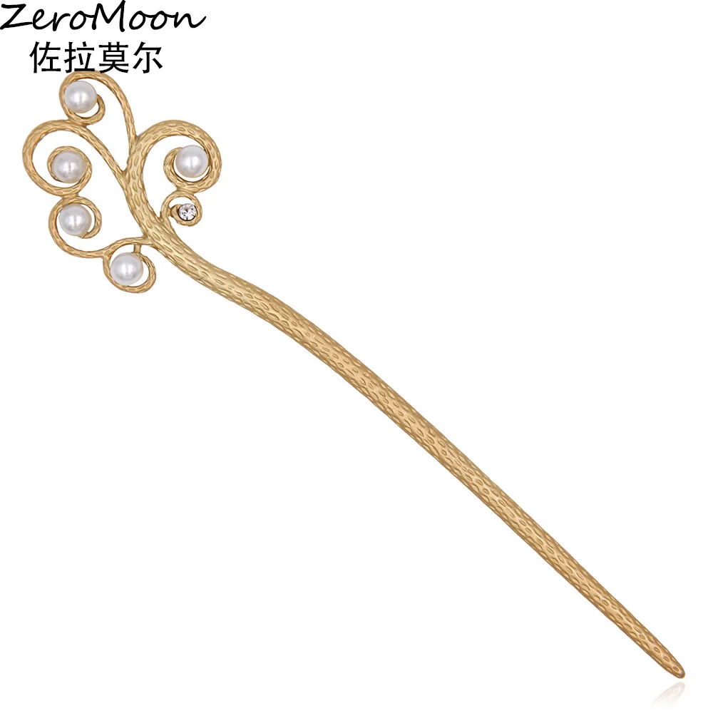 Женские матовые жемчужные палочки для волос в китайском стиле винтажная шпилька