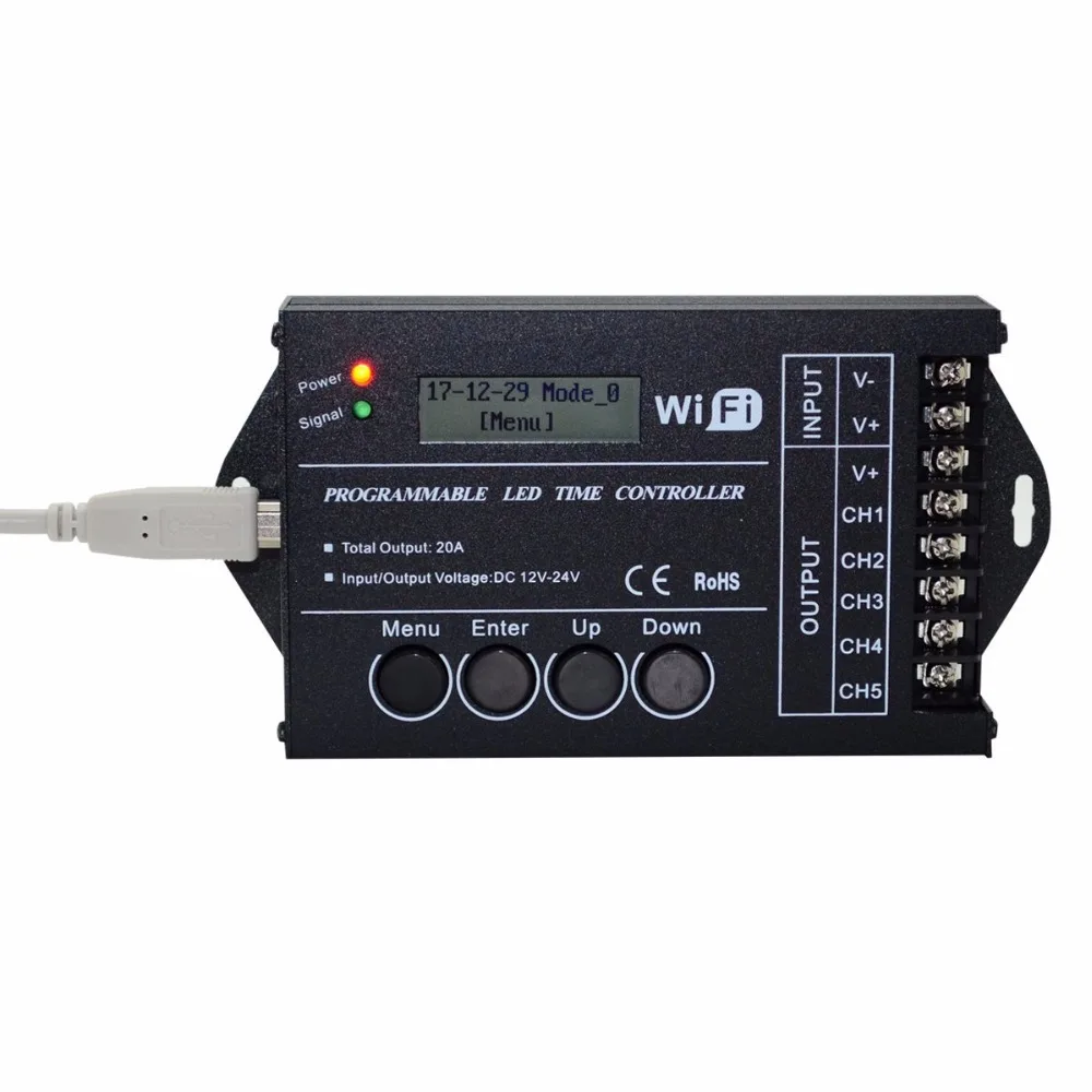 Программируемый светодиодный контроллер времени TC421 с Wi Fi Мобильный USB интерфейс