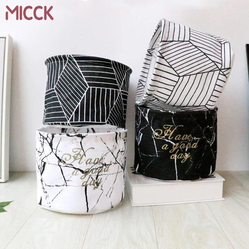 MICCK складные 11 цветов корзины для хранения милые Мультяшные печатные настольные льняные корзины для хранения Экономия пространства макияж Органайзер сумки