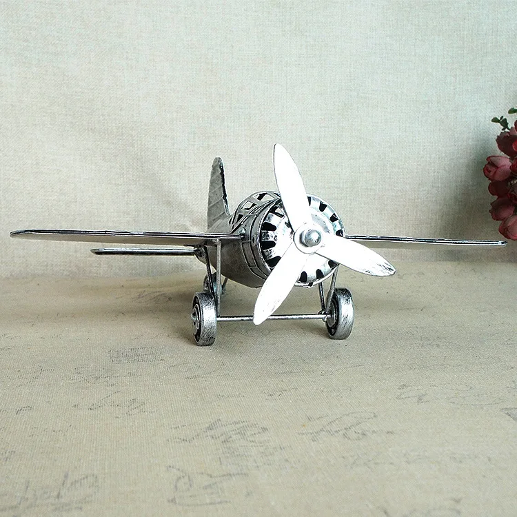 World War II Special offer Retro style Crafts ornaments Iron metal airplane model Gift desk decoration vintage home decor