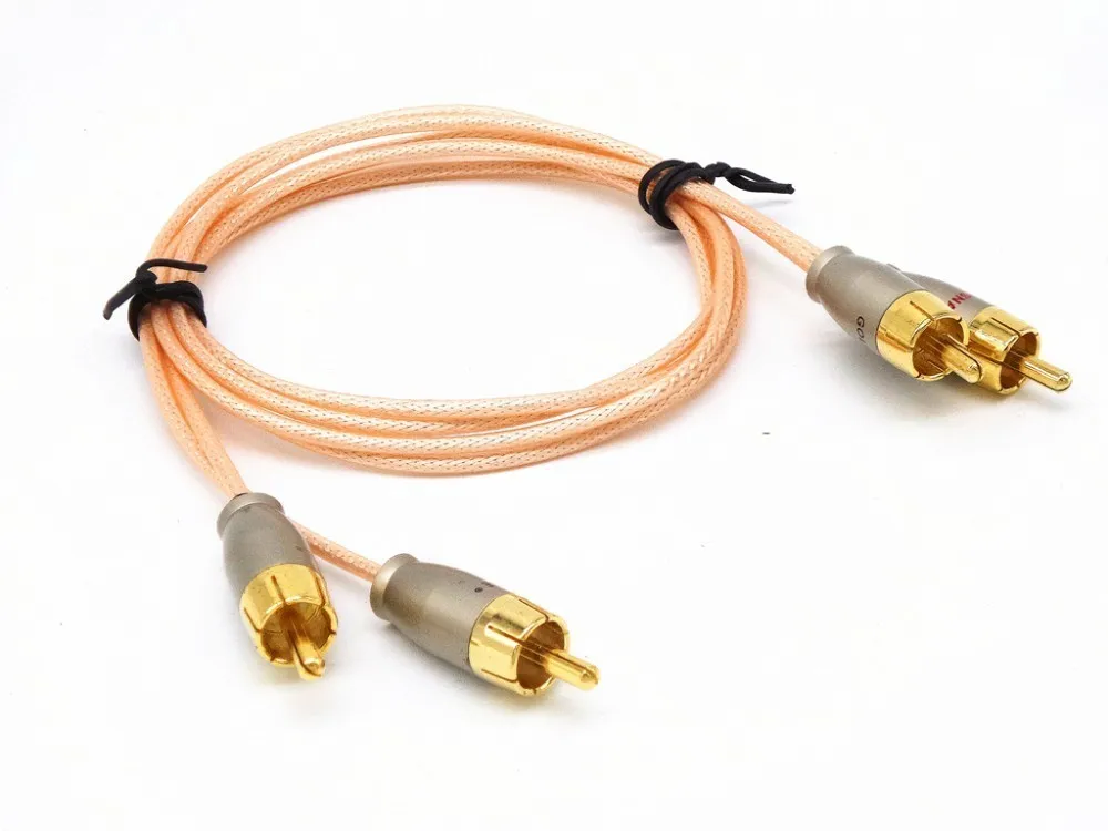 contain Shielding layer 4N silver plated pure copper RCA audio cable Professional audio amplifier DVD TV DAC 2rca audio cable
