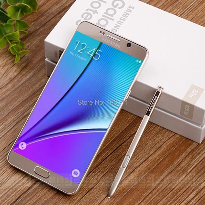 Оригинальный мобильный телефон samsung Galaxy Note 5 N920A 4 Гб ОЗУ 16 Мп 7 дюйма одна sim-карта 4G