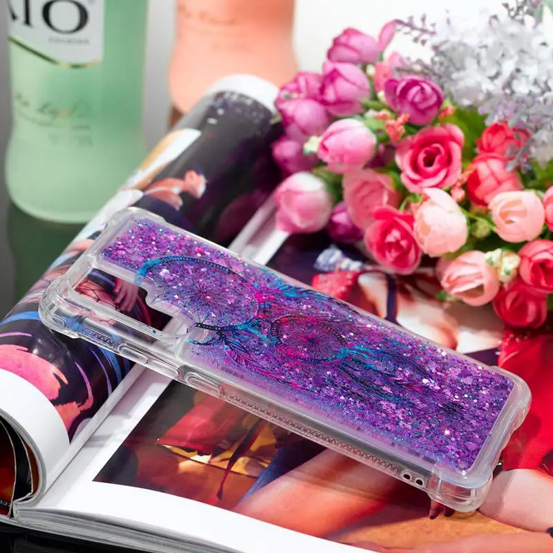 Phone Case For Huawei P30 Pro P20 Lite P Smart P8 2017 Glitter Shine Shockproof Quicksand Back Cover Lovely TPU Soft |