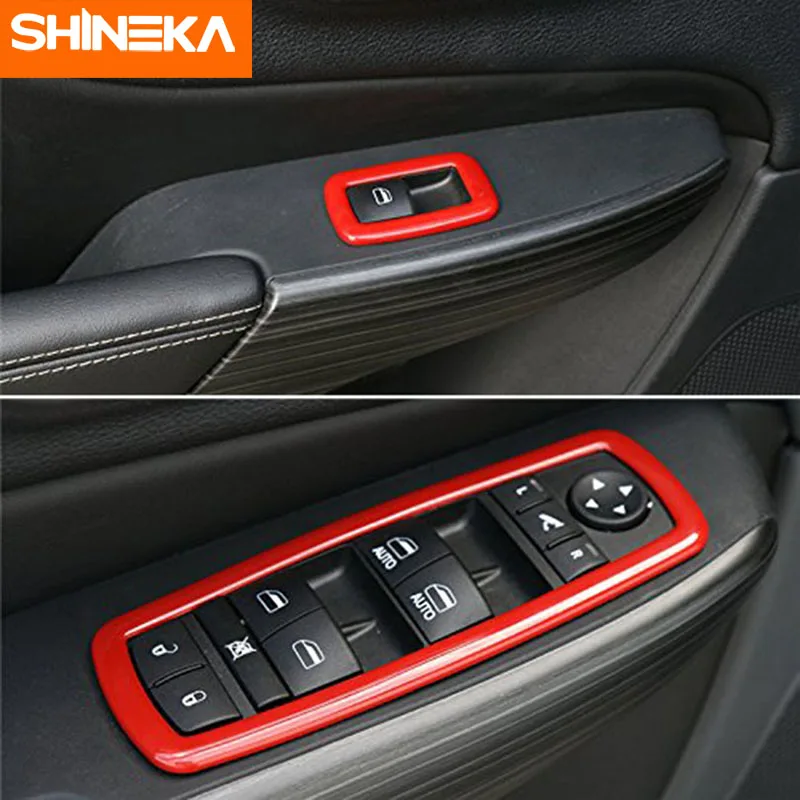 SHINEKA автомобильные наклейки для интерьера Jeep Grand Cherokee 2011 2016 АБС пластик салона автомобиля кнопочный