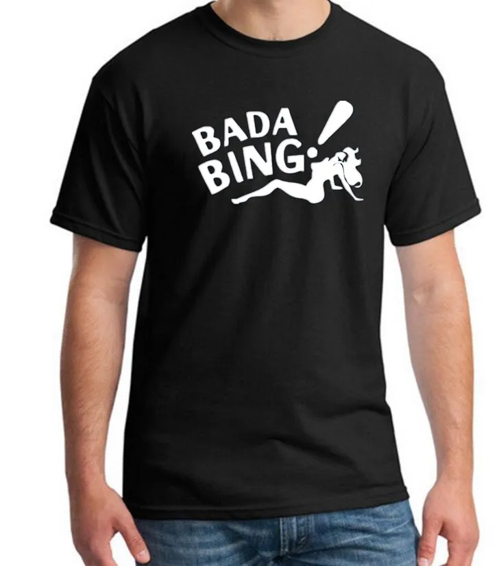 The Sopranos Bada Bing модные Для Мужчин's футболки короткий рукав 100% хлопковые белые
