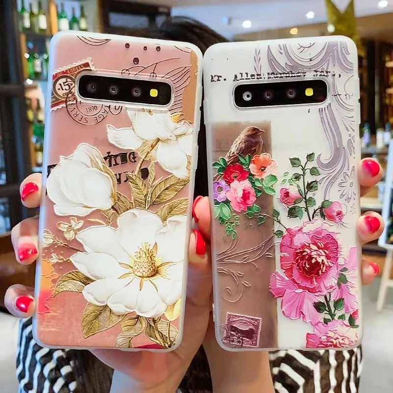 Чехол для Samsung Galaxy S10 M10 M20 A30 A50 A7 A8 A6 J4 J6 EU Edition 2018 S8 S9 J3 J5 J7 A3 A5 2017 Lite Flower Case | Мобильные