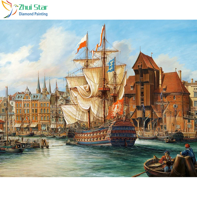 Zhui Star 5D DIY полностью квадратная Алмазная картина крестиком wharf Стразы вышивка