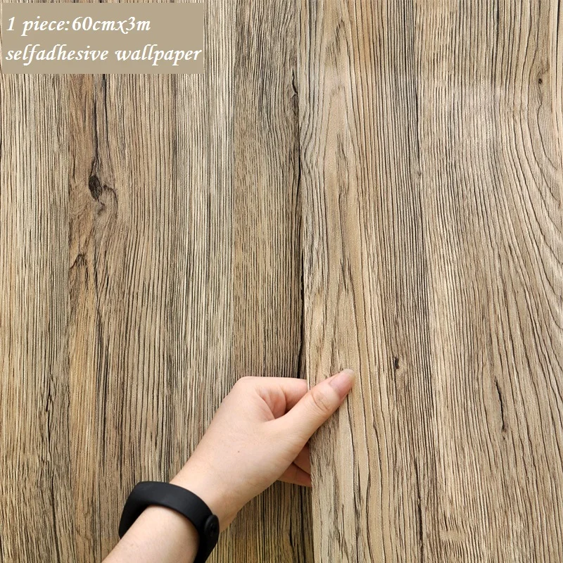 Наклейка на дверь водостойкая с текстурой под дерево ширина 60 см | Обустройство