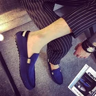 Мужские повседневные туфли без шнуровки, обувь в горошек, дышащие удобные лоферы, летняя мужская обувь, легкий цвет