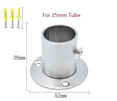 25mm flange 4 шт./лот, цинк, 19 мм, 25 мм, фитинги для труб, зажим, держатель, соединитель, локоть, тройник, одежда, соединитель для полок, отображение, хранение - Цвет: 25mm flange