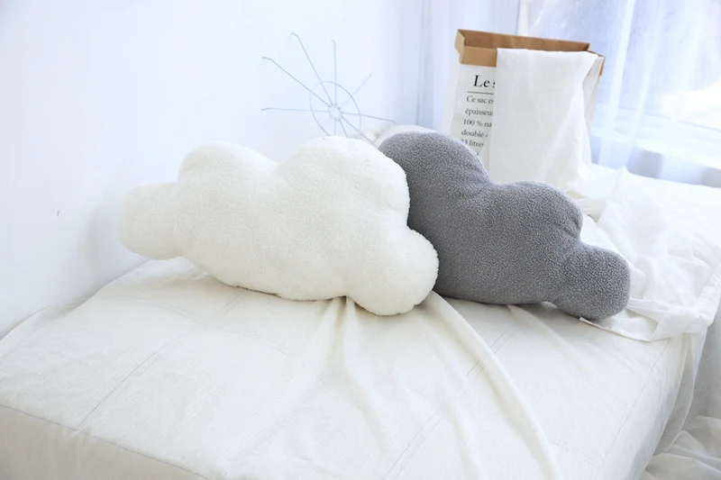 Cute 3 Sizes Cloud Shaped Pillow Cushion Stuffed Plush Toy Bedding Baby room Home Decoration Gift images - 6