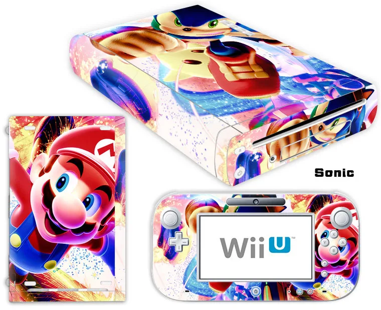 Mario для консоли wii U, Виниловая наклейка с 2 шт., наклейка на контроллер для контроллера wii U, геймпад, джойстик