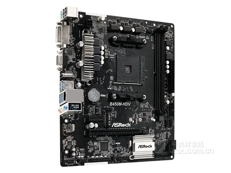 Новая Материнская плата Asrock B450M HDV 32G DDR4 AMD B450 Socket AM4 VGA HDMI DVI USB2.0 3 0|Материнские платы|