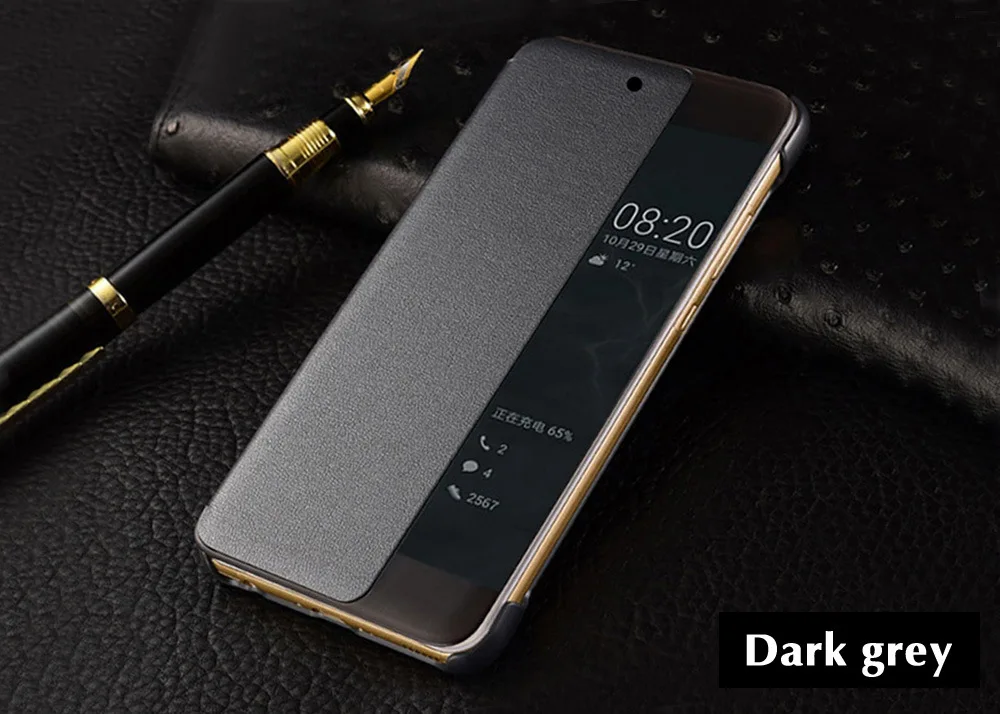 Чехол из искусственной кожи+ Жесткий чехол с окошком для Huawei P10 P20 P30 Pro lite Mate 20 Lite Mate 30 Pro функциональный чехол для телефона