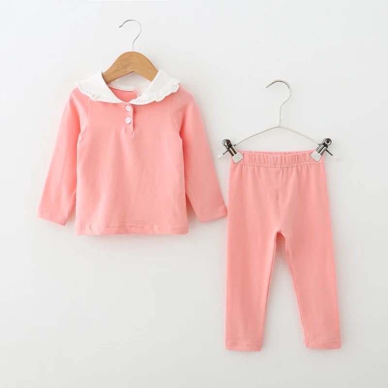 baby pajamas Suit Spring Summer girls Clothing set Kids cotton 2 pcs Children outfit home Tracksuit clothes for sleepwear | Детская